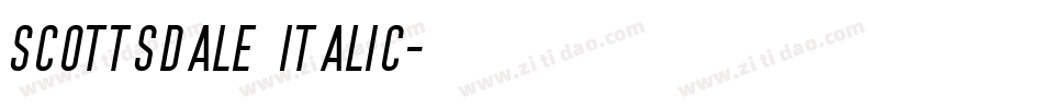 Scottsdale Italic字体转换